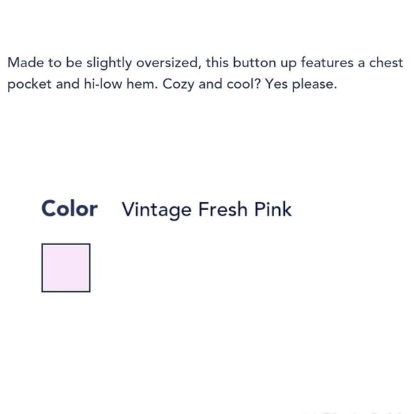 NWT|Splendid Pink Button Down Shirt, SMALL - Picture 4 of 9